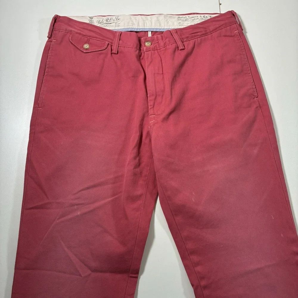 Rare‎ Vintage Polo Ralph Lauren Pants 36x32 Distressed Relaxed Baggy Chino 90s